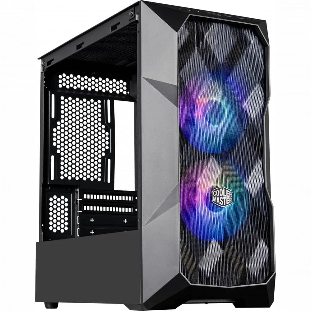 Cooler Master MasterCase TD300 Mesh, USB3.0x2, 2x120ARGBFans, Black, mATX, w/o PSU