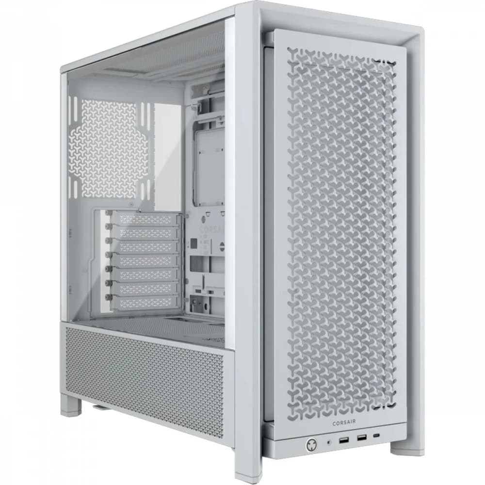 Корпус без блока питания/ Case Corsair Frame 4000D, Midi-Tower, TG, no fan, 2xUSB-A 3.2, 1xUSB 3.2 Type-C, E-ATX, ATX, mATX, mITX White