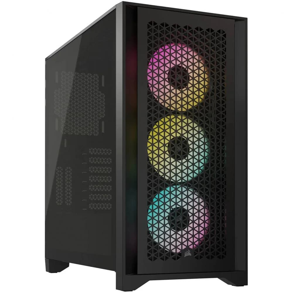 Корпус Corsair iCUE 4000D RGB Airflow, Mid Tower, Black, 2x2.5"/2x3.5", 1xUSB3.0, 1xUSB-C, Audio/Mic
