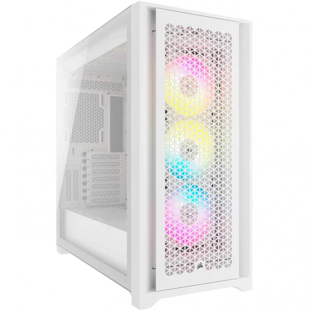 Case ATX midi tower Corsair, iCUE 5000D RGB Airflow, CC-9011243-WW(без БП), white