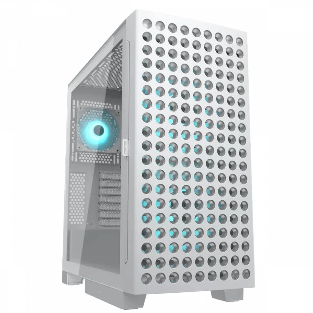 Компьютерный корпус, Cougar, Airface ECO RGB White, E-ATX/CEB/ATX/Micro ATX/Mini ITX, USB Type-C/2*3.0, HD-Audio+Mic, Кулер 2*18см/1*12см ARGB, Высота процессорного кулера до 190 мм, Длина VGA до 39
