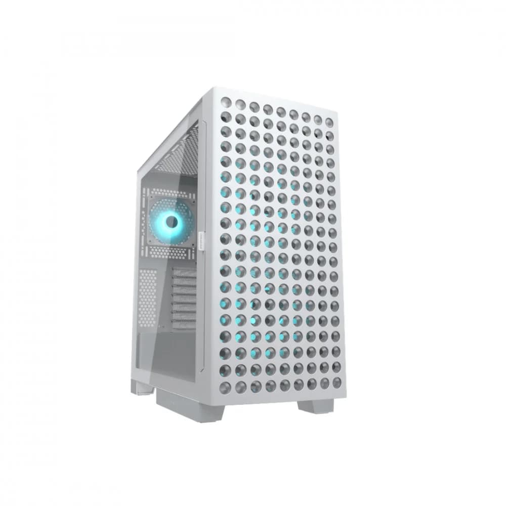 Корпус Cougar Airface ECO RGB White, Midi Tower, ATX, E-ATX, White, 2x3.5"/2x2.5", 2xUSB3.0, USB-С