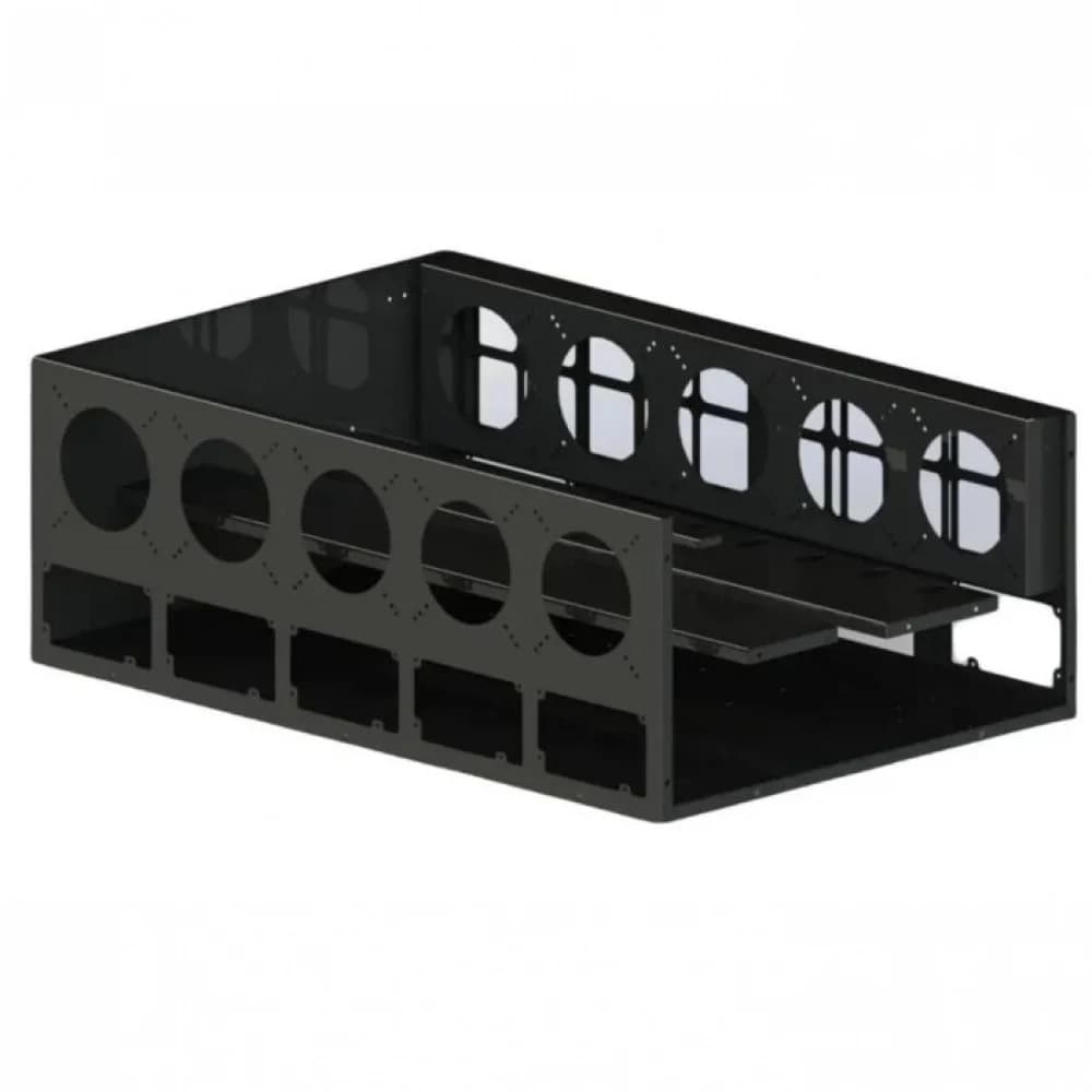 Корпус продувной Cryptone-21/10 (8-13 GPU) 845х570х300, 6 мест под блок ATX, 10 fan 120/140/150mm
