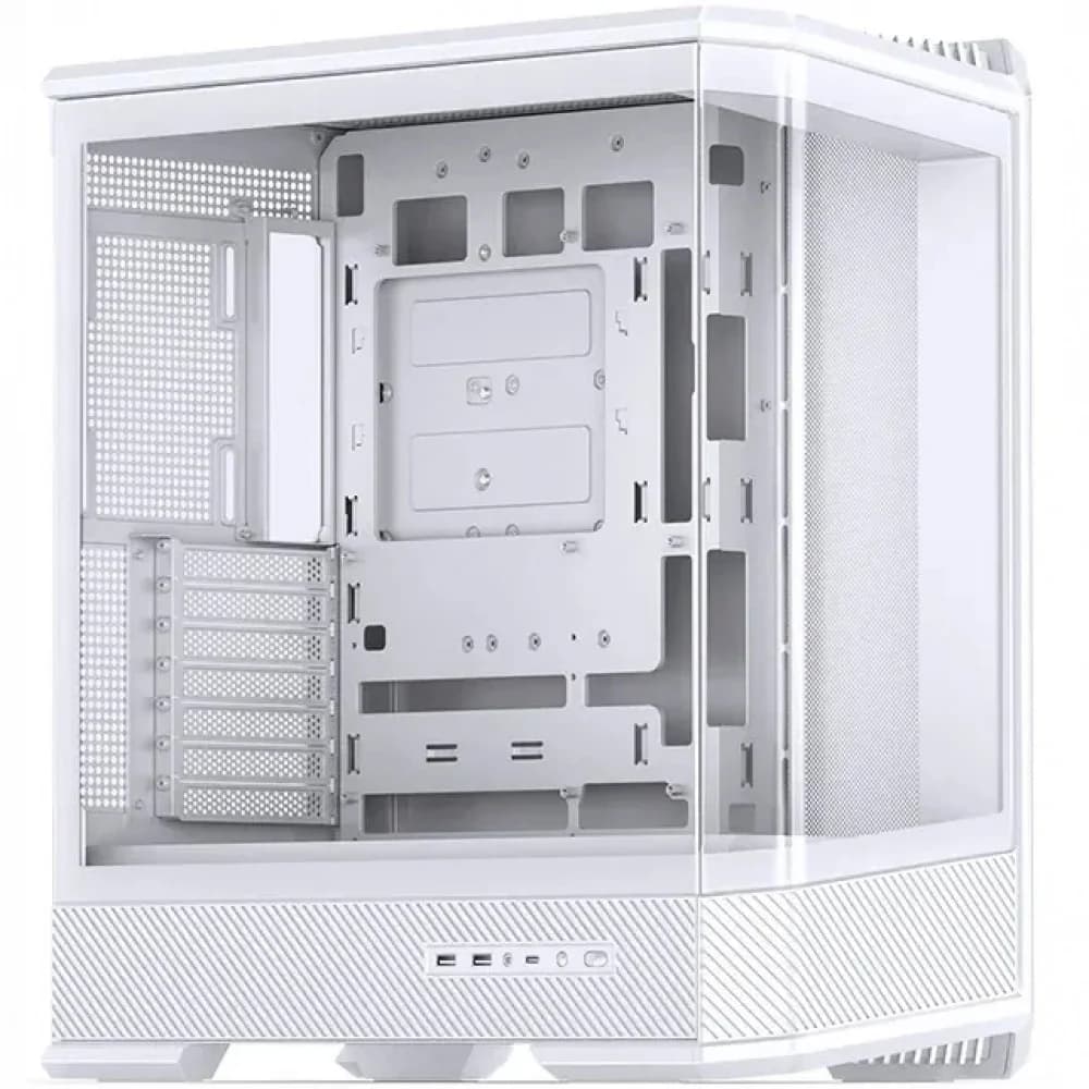 Компьютерный корпус, Jonsbo, D400 White, Mid-Tower, ATX/M-ATX/m-ITX, Type-C*1/USB3.0*2, Audio+Mic, Высота процессорного кулера до 169 мм, Длина VGA до 450 мм, 2*2.5"/1*3,5", Сталь, Пластик, Закаленн