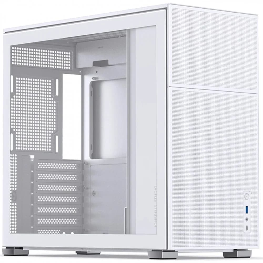 Корпус без блока питания/ Case JONSBO D41 MESH, Midi-Tower, TG, no fan, 1xUSB-A 3.2 + 1xUSB-C 3.2, ATX, mATX White