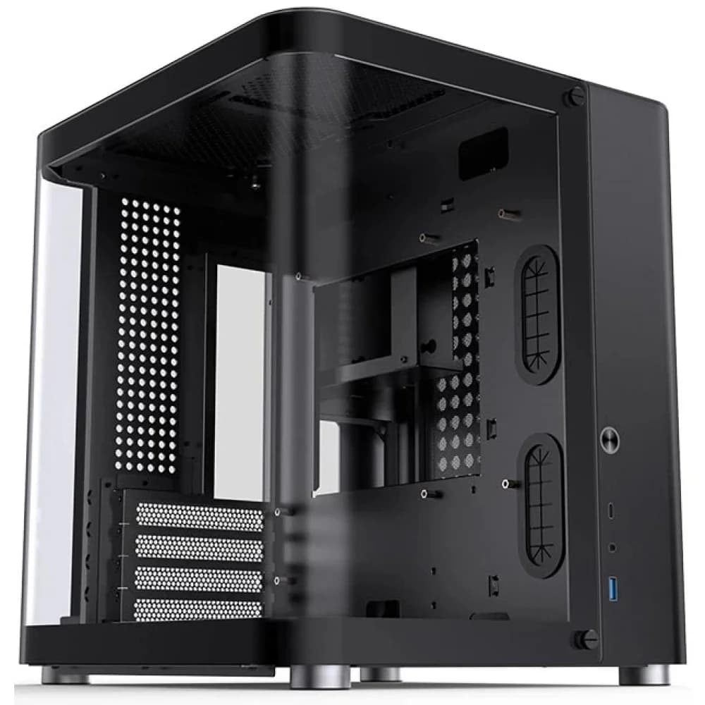 Корпус без блока питания/ Корпус JONSBO TK-1 Black 2.0 MATX без БП, mini-ITX, micro-ATX, черный