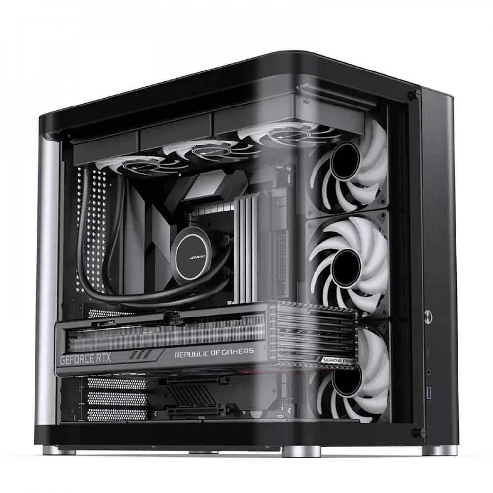 Компьютерный корпус, Jonsbo, TK-2, TK-2 , Midi-Tower, ATX/ITX/Micro ATX, USB Type-C*1/USB 3.0*1/Audio+Mic*1, Высота процессорного куллера 165мм, Длина VGA до 220мм, 1*2,5"/2*3,5", 300*408*435мм, Без