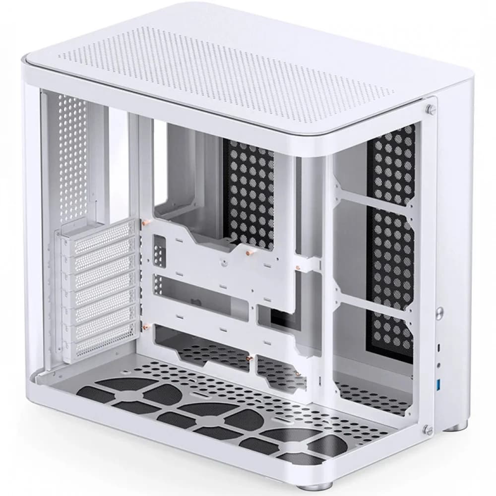 Компьютерный корпус, Jonsbo, TK-2, TK-2 White, Midi-Tower, ATX/ITX/Micro ATX, USB Type-C*1/USB 3.0*1/Audio+Mic*1, Высота процессорного куллера 165мм, Длина VGA до 220мм, 1*2,5"/2*3,5", Сталь, Закале