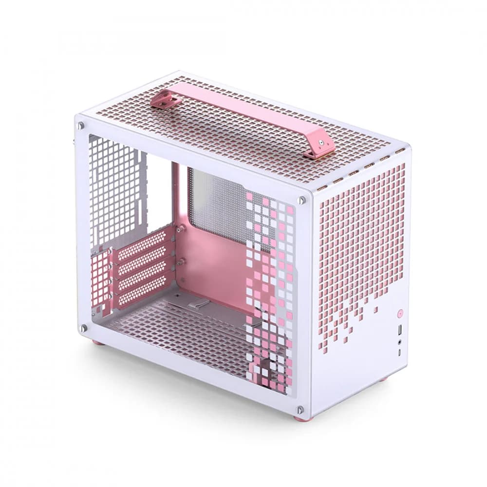Компьютерный корпус, Jonsbo, Z20, Z20 WH-Pink, Mini-Tower, Mini-ITX/Micro-ATX, USB 3.2 Type-A*1/USB 3.2 Type-C*1/Audio+Mic*1, Высота процессорного куллера 164мм, Длина VGA до 363мм, 3*2,5"/1*3,5", С