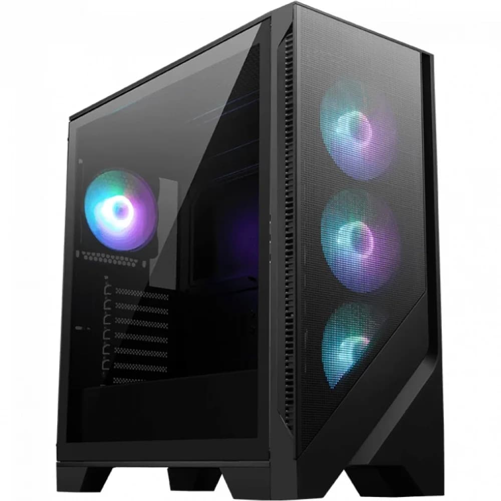 Корпус ПК без блока питания/ Case MSI MAG FORGE 320R AIRFLOW, Midi-Tower, TG, 4x120mm ARGB, 2xUSB 3.2, ATX, mATX, mITX Black