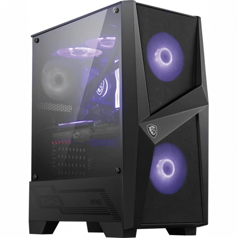 Case ATX midi tower MSI, MAG FORGE 100M, Tempered Glass, RGB (без БП), black