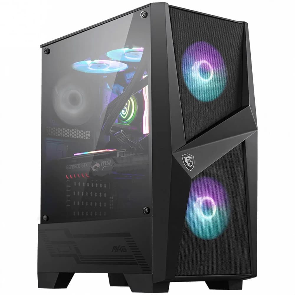 Корпус MSI MAG Forge 100R, Mid Tower, ATX, Black, 2x3.5"/3x2.5" HDD, 2xUSB3.0, Mic+Audio