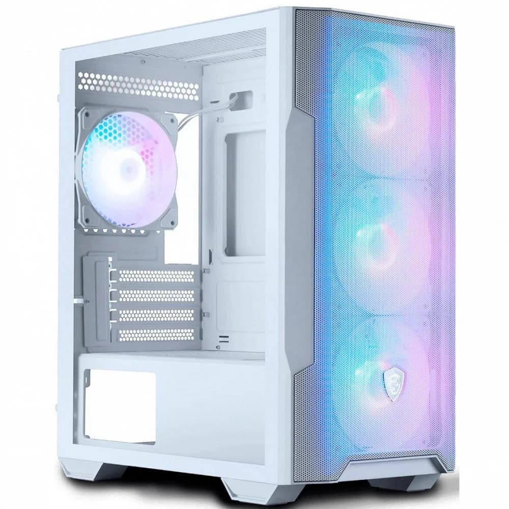 Компьютерный корпус MSI MAG FORGE M100R WHITE mATX/Mini-ITX, 2x 2.5", 1x2.5"/3.5", 1x 3.5", 2xUSB 2.0, 1xUSB 3.2 Gen1, Audio, Mic, MicroATX