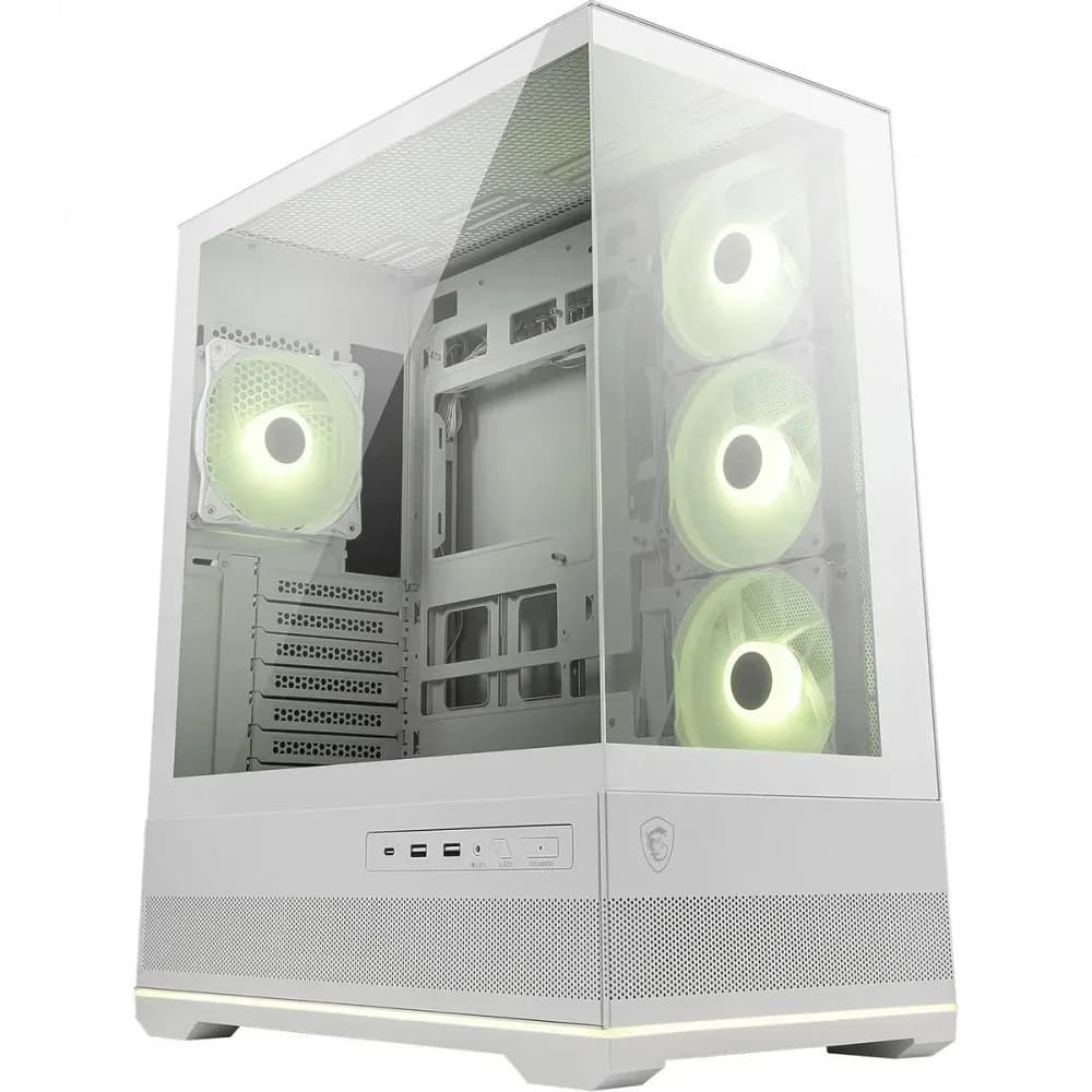 Корпус MSI MAG Pano 110R PZ белый без БП ATX 6x120mm 7x140mm 2xUSB3.0 1xUSB3.1 audio AirDuct bott PSU