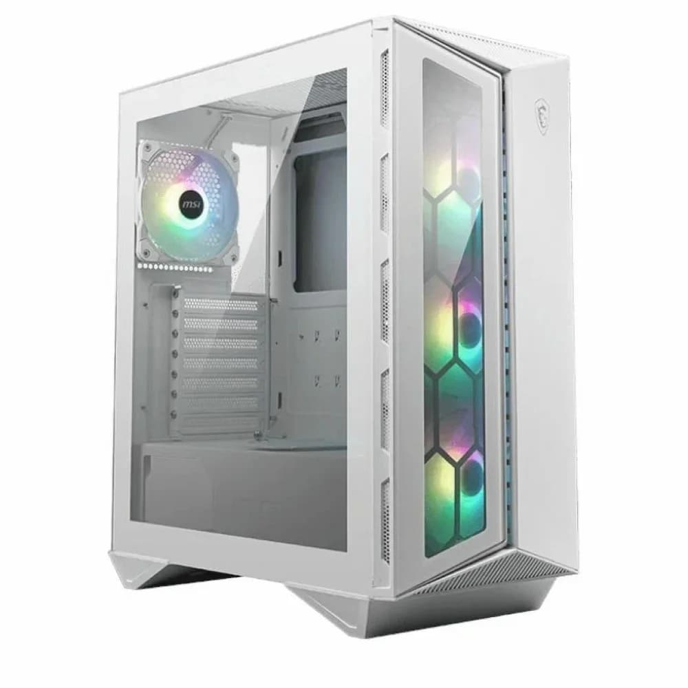 MPG GUNGNIR 110R WHITE 2xUSB 3.0, 1xType C, 4x120mm ARGB Fan, Tempered Glass Window, Brown Box