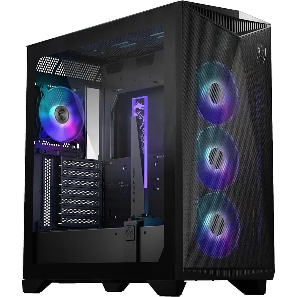 Компьютерный корпус MSI MPG GUNGNIR 300R AIRFLOW E-ATX/ATX/mATX/Mini-ITX, 3xUSB 3.2, 4xFAN ARGB предустановленные c завода (3x120мм спереди и 1x120мм сзади)