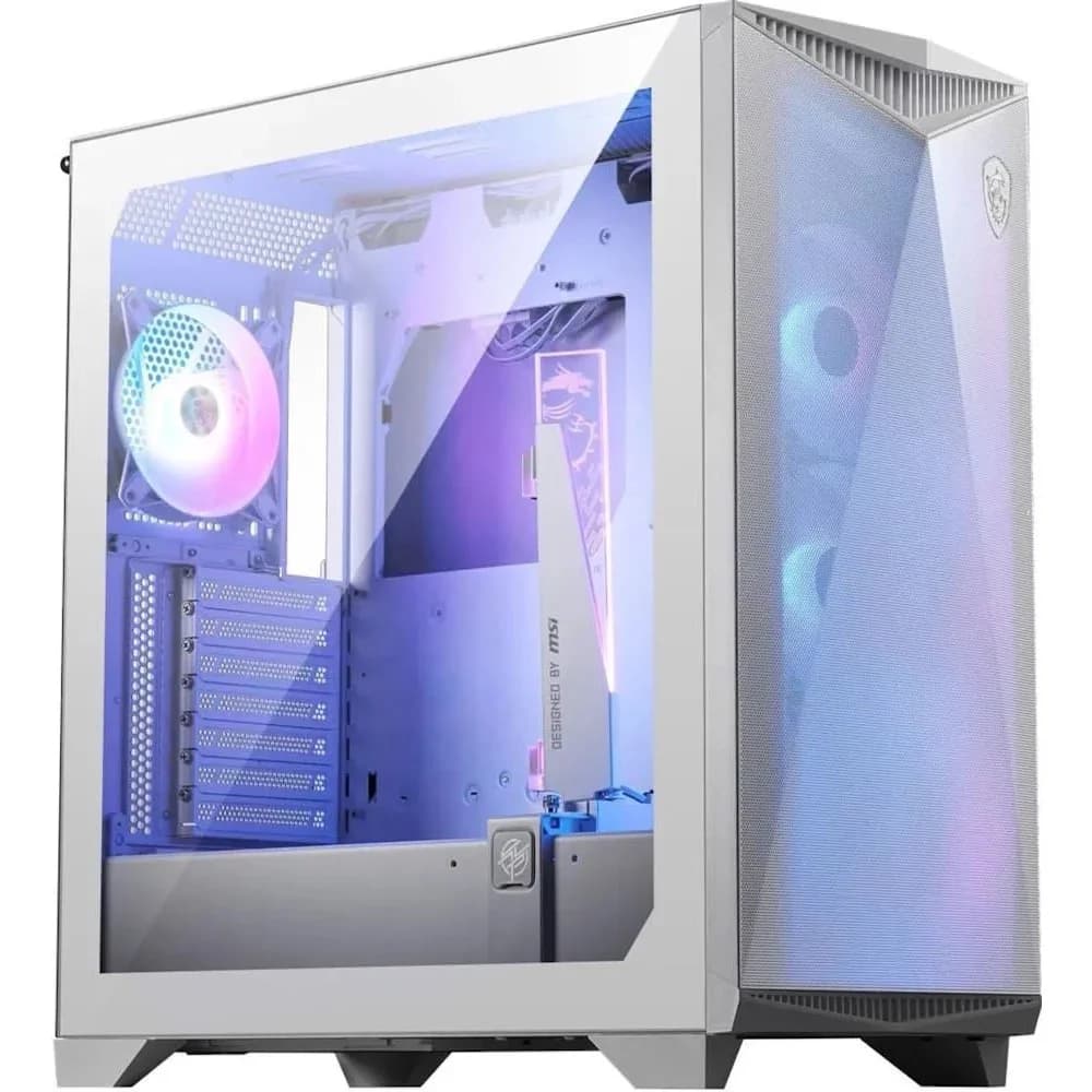 Корпус MSI MPG GUNGNIR 300R AIRFLOW White, Midi Tower, EATX ,2xUSB 3.2 Gen 1, 1xUSB 3.2 Gen2 Type-C, 4x120mm PWM ARGB Fan, ARGB+PWM Control Board, Tempered Glass Window