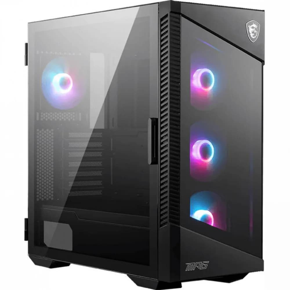 Корпус MSI MPG Velox 100R, Mid Tower, ATX, Black, 1x3.5"/2x2.5" HDD, 2xUSB, Mic+Audio