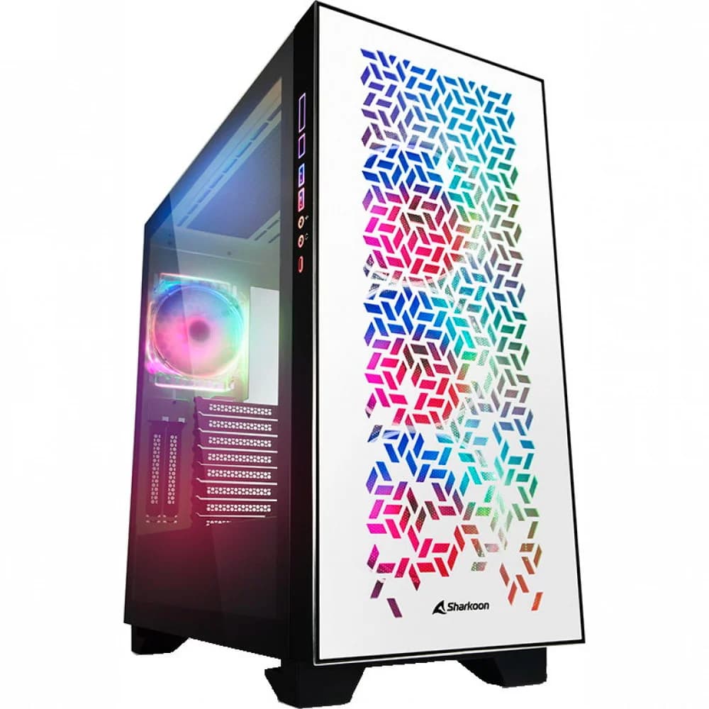 Корпус ПК без БП Sharkoon ELITE SHARK CA300H White EATX, 4x3.5, 7x2.5, 2xUSB 3.0, 1xTypeC, Audio, 505*235*520mm