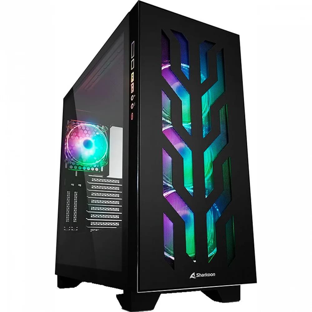 Корпус ПК без БП Sharkoon ELITE SHARK CA300T Black EATX, 4x3.5, 7x2.5, 2xUSB 3.0, 1xTypeC, Audio, 505*235*520mm