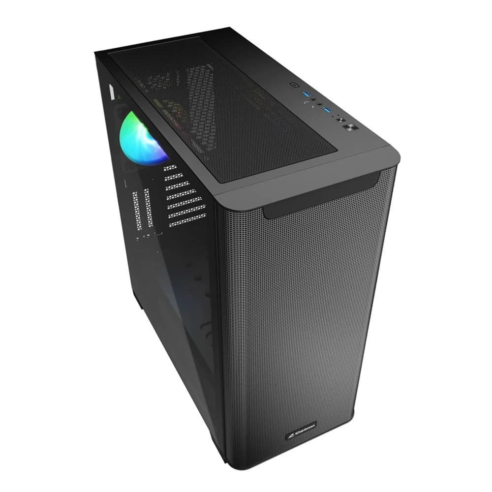 Корпус ПК без БП Sharkoon M30 RGB <EATX, 2x3.5, 4x2.5,2xUSB 3.0, 1x TypeC, Audio, 457*220*488mm>