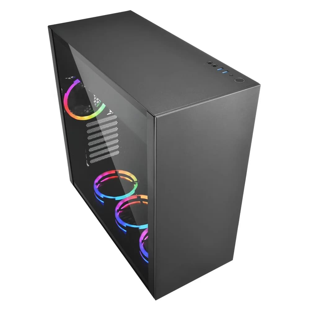 Корпус Sharkoon Pure Steel RGB, Mid Tower, ATX, Black, 3x3.5"/5x2.5" HDD, 2xUSB3.0, Mic+Audio