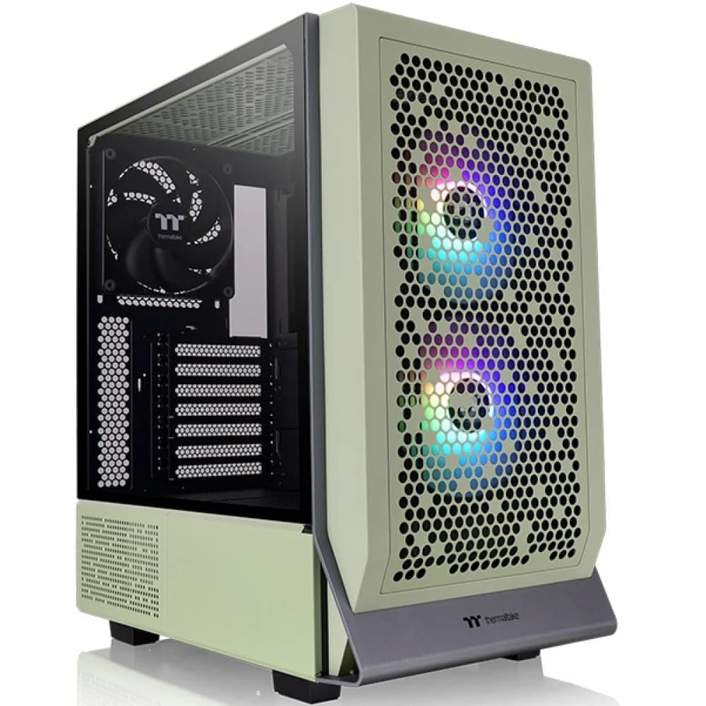 Компьютерный корпус, Thermaltake, Ceres 300 TG ARGB Matcha Green, CA-1Y2-00MEWN-00, Mid Tower, USB 2*3.0/1*Type C, HD-Audio+Mic, Кулер 2*140 мм, Высота процессорного кулера до 185мм, Длина VGA до 37