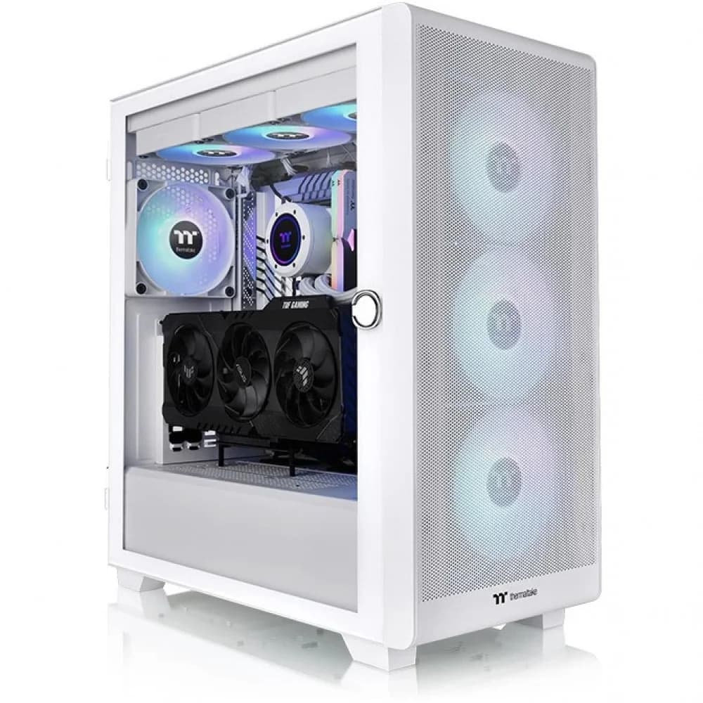 Корпус Thermaltake S250 TG ARGB Mid Tower Chassis (CA-1Y6-00M1WN-00) Snow White/Win1 SPCC/Tempered Glass* 1/CT120 ARGB White Fan*4/Brown Box
