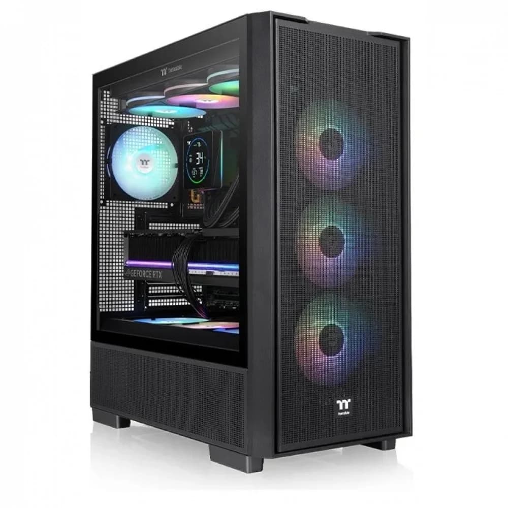 Компьютерный корпус, Thermaltake, S380 TG ARGB, CA-11K-00M1WN-00, ATX / Micro ATX / Mini ITX, 2*3.5"/2*2.5", Высота кулера до 180 мм, Длина VGA до 400 мм, 536 x 238 x 485 мм, Без Б/П, Черный