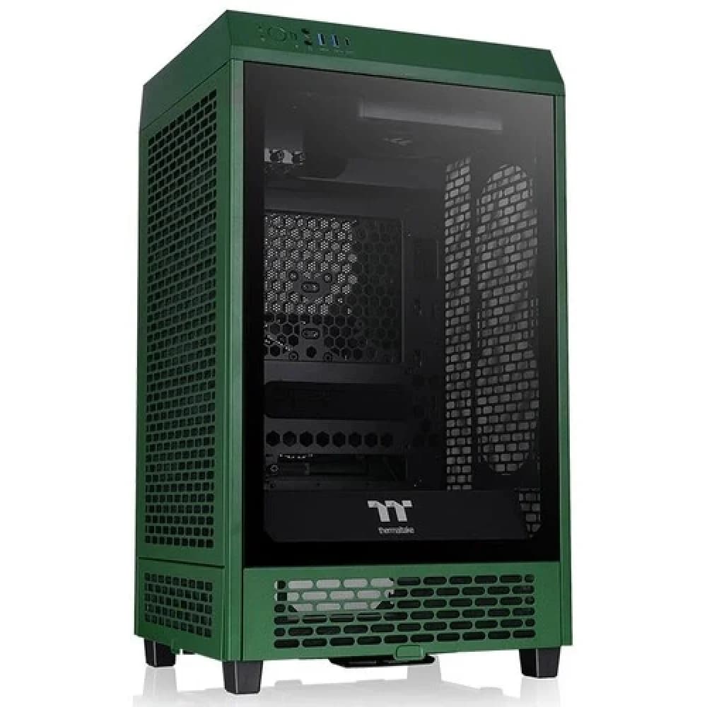 Компьютерный корпус, Thermaltake, The Tower 200 Racing Green, CA-1X9-00SCWN-00, Mini Tower, Mini-ITX, USB 3.0*2/Type C*1, HD-Audio+Mic, Кулер 2*140 мм, Высота процессорного кулера до 200 мм, Длина V
