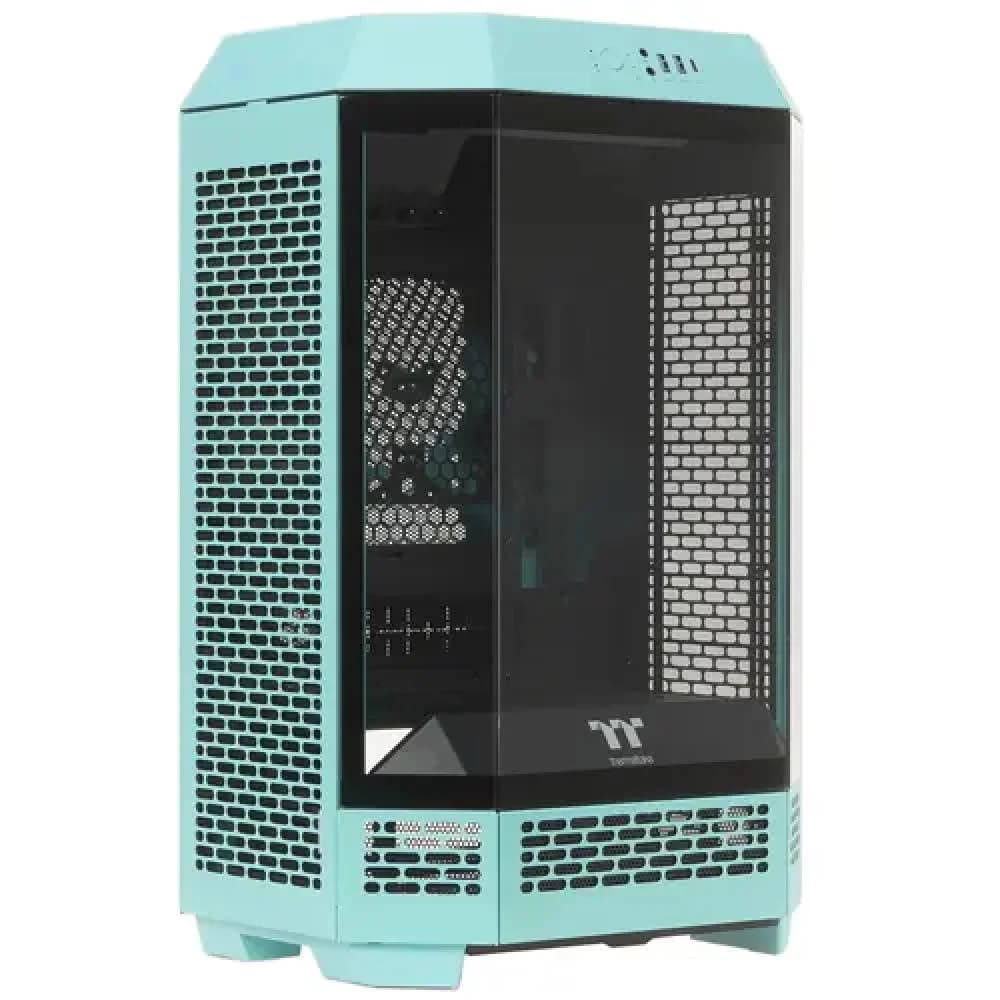 Корпус Thermaltake The Tower 300 Turquoise без БП mATX 11x120mm 5x140mm 2xUSB3.0 1xUSB3.1 audio bott PSU