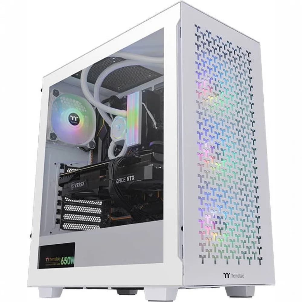 Компьютерный корпус, Thermaltake, V350 TG ARGB Air Snow, CA-1S3-00M6WN-03, Micro ATX/Mini ITX, USB 3.2 (Gen 2) Type-Cx1/USB 3.0x2, 2*3.5/ 2*2.5, HD Audio x1, Высота процессорного куллера до 160 мм,