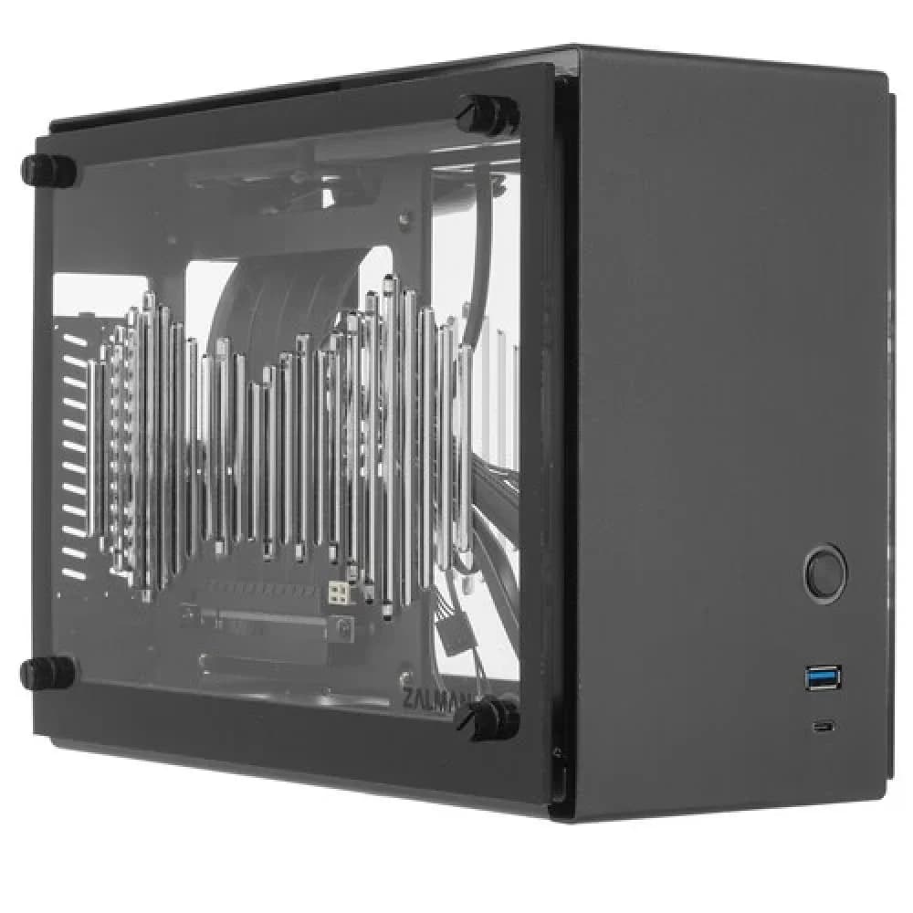 ZALMAN M2 MINI, MITX, ALUMINIUM, GRAY, WINDOWx2, RISER CARD, 2x3.5", 3x2.5", 1xUSB3.0, 1xUSB3.1 TYPE-C, TOP 1x80mm