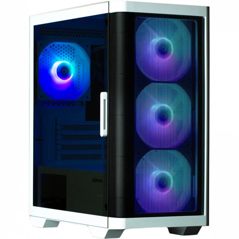 Корпус Zalman M4, без БП, 2xUSB3.0, 1xUSB2.0, 4x120мм ARGB, VGA 320мм, LCS ready, TG Side Window, mATX, белый