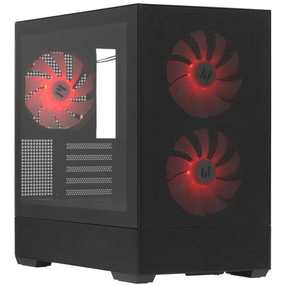 Корпус MiniTower Zalman P30 AIR Black (mATX, без БП, window, 2x140mm ARGB, rear 1x140mm, USB3.2 Type-A + USB3.2 Type-C) (Zalman P30 AIR Black)