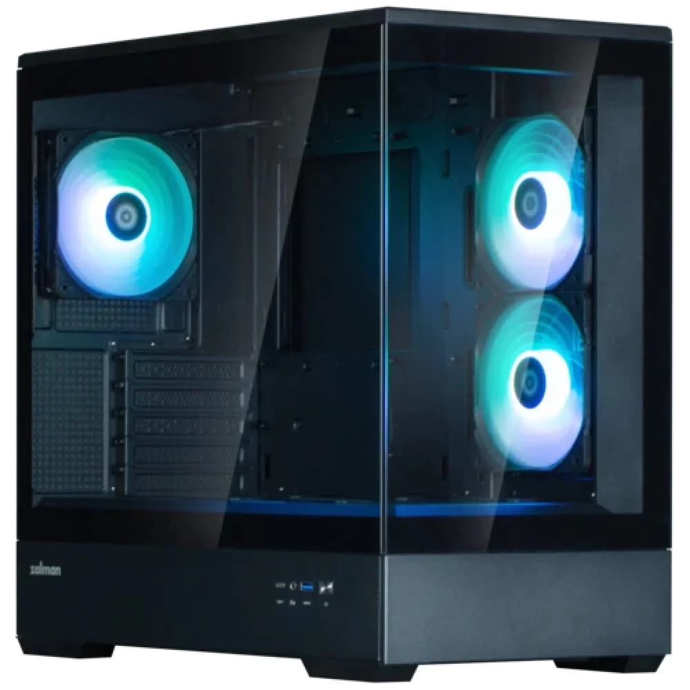 Компьютерный корпус, Zalman, P30 Black V2, P30 Black V2, Micro-ATX, 2*3.5"/1*2.5", Высота кулера до 173 мм, Длина VGA до 420 мм, 452х235х429 мм, Без Б/П, Черный