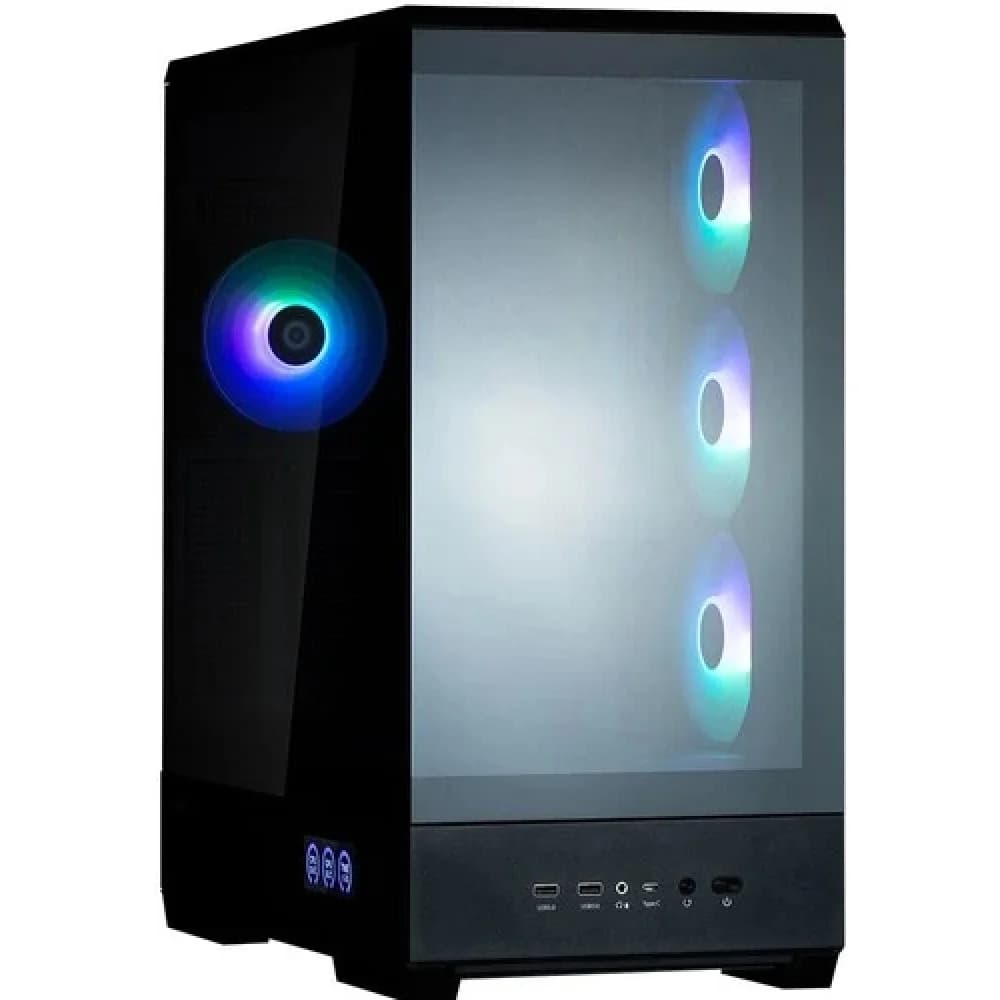 Корпус MidiTower Zalman P50 DS black (ATX, WINDOW, 2x3.5", 3x2.5", 1xUSB TYPE-C, 2xUSB3.0, SIDE 3x120mm ARGB, REAR 1x120mm ARGB) (Zalman P50 DS black)