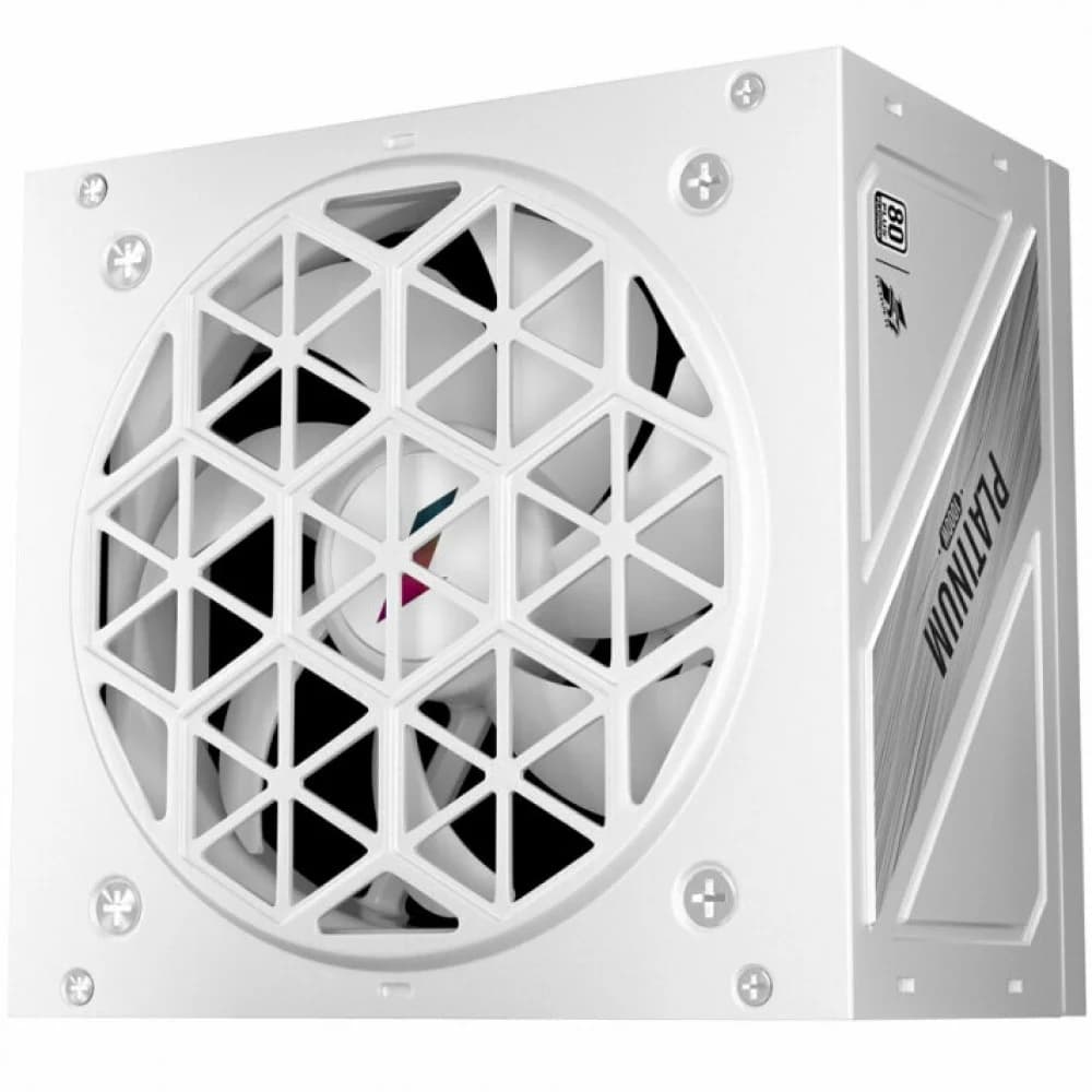 Блок питания, 1STPLAYER, NGDP HA-1000BA3-WH, 80 PLUS PLATINUM, 1 24 (20+4), 2 EPS12V, 1 12VHPWR, 4 8 (6+2), 12 SATA, 4 Molex, 1000W, 50-60 Гц, ATX3.0, Platinum, APFC, 140*150*86MM, Белый