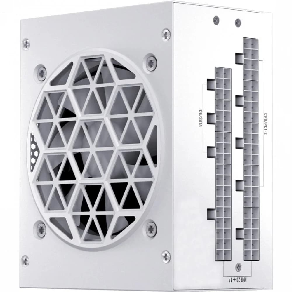 Блок питания, 1STPLAYER, SFX, PS-850SFX WHITE, 850W, SFX, APFC, GOLD, 20+4pin, 4+4pin, 8*Sata, 4*Molex, 2*PCI-E 6+2pin, 1*(16pin)12VHPWR, Modular, Вентилятор 8см, Белый