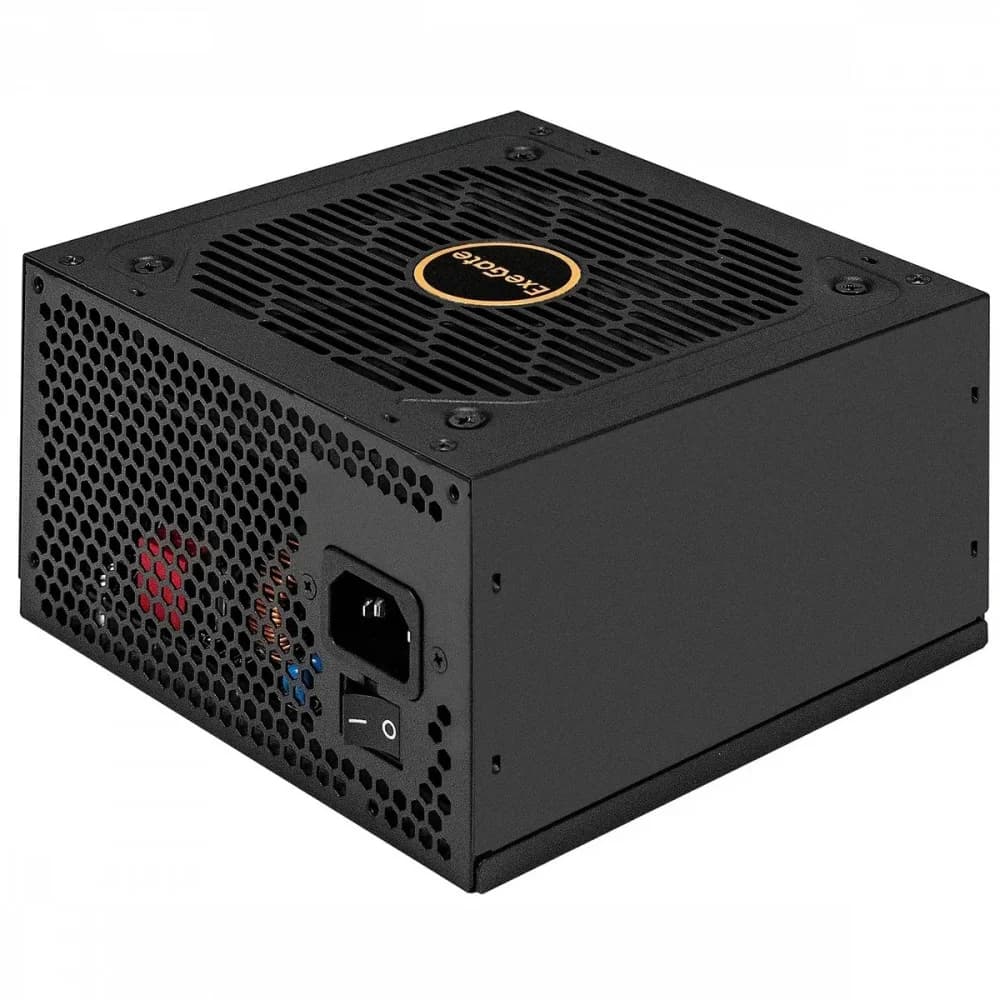 Блок питания 750W ExeGate 80 PLUS® GOLD 750VSP FС (ATX3.0, APFC, КПД 90% (80 PLUS GOLD), 120mm fan, 24pin, 2x(4+4)pin, PCIE5.0/12VHPWR, 4xPCI-E, 6xSATA, 3xIDE, 1xFDD, Full Cable Management, black, C