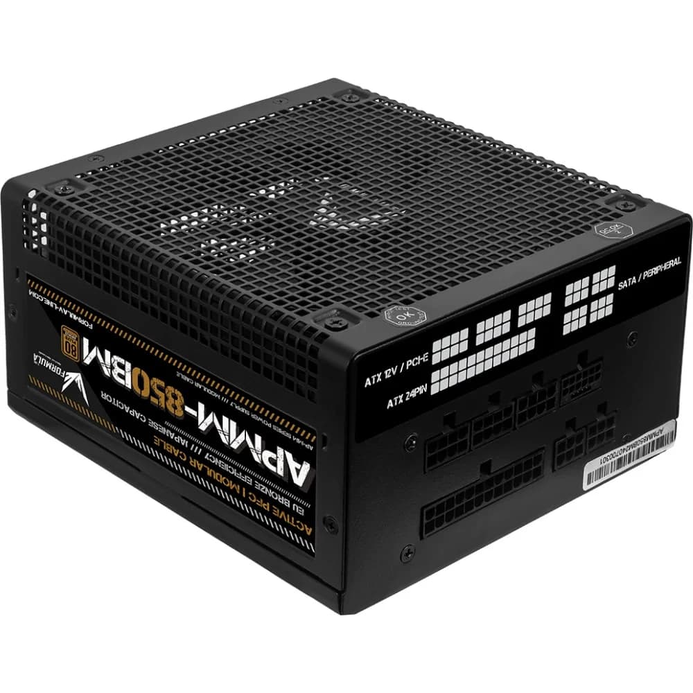 Блок питания Formula ATX 850W APMM-850BM 80+ bronze (20+4pin) APFC 140mm fan 6xSATA Cab Manag RTL