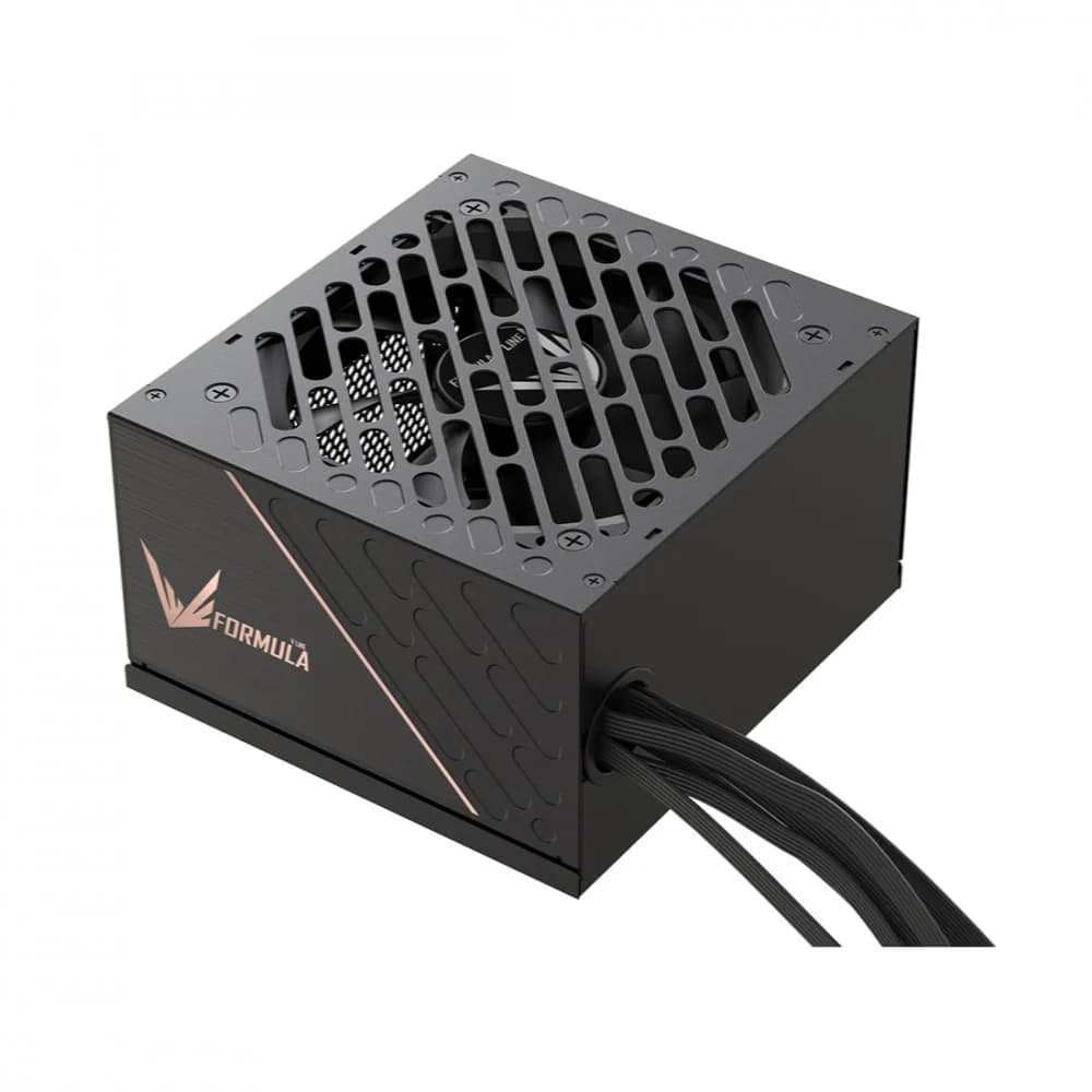 Блок питания, Formula V, FV-750BD, 750W, ATX 3.1, Bronze, APFC, 20+4 pin, 4+4pin, 5*Sata, 3*Molex, PCI-E 6+2 pin, 1*(16Pin)12VHPWR, Вентилятор 12см, Кабель питания, Чёрный