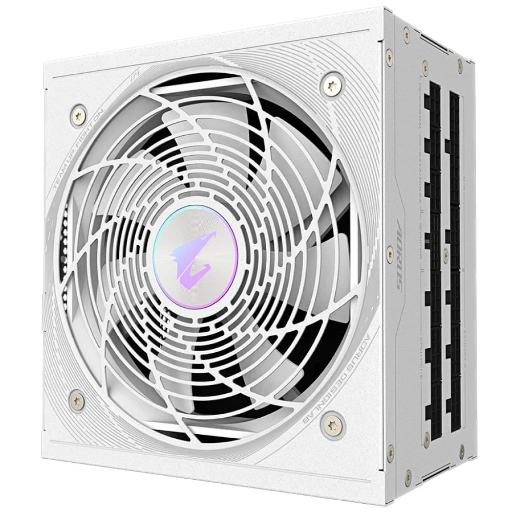 Блок питания, Gigabyte, AORUS ELITE P1000W 80+ Platinum Modular PCIe 5.0 GP-AE1000PM PG5 ICE (GP-AE1000PM PG5 ICE), 1000W, ATX, APFC, 20+4 pin, 2*4+4pin, 8*Sata, 4*Molex, 6*PCI-E 6+2 pin, 1*PCI-E 16