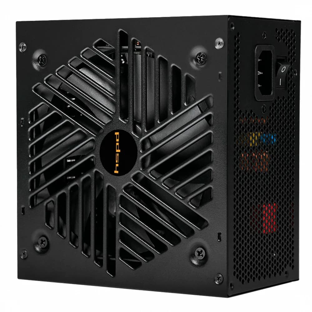 Блок питания/ Power Supply HSPD, 1000W 80+ Gold (ATX, 3.1, PCIe 5.1, Full modular, 1x24(20+4)pin 600mm, 2xCPU 8(4+4)pin 700mm, 2xPCIe*2 8(6+2)pin 550+150mm, 1x12V(2x6) 12+4pin 600W 550mm 2xSATA*3 50