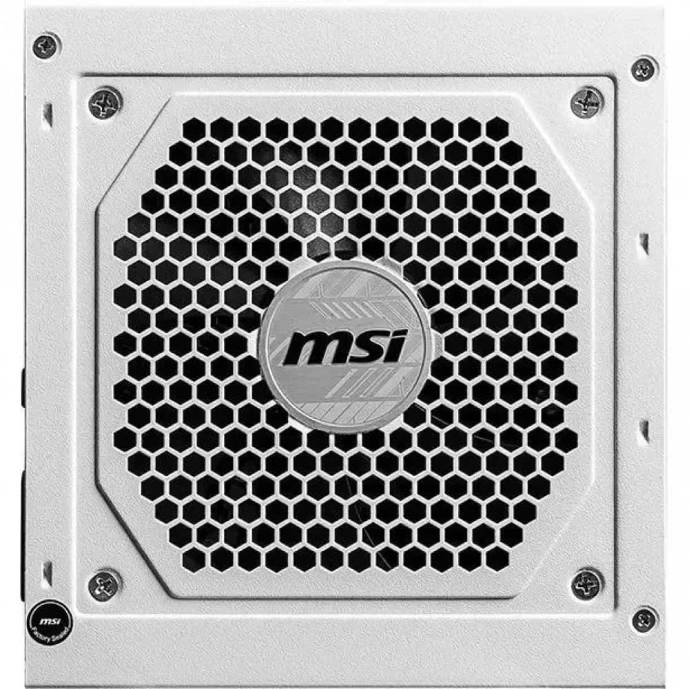 Блок питания MSI MAG A1000GL PCIE5 WHITE, 1000W, Active PFC, 80+ GOLD, Full Modular, ATX3.1, Белый