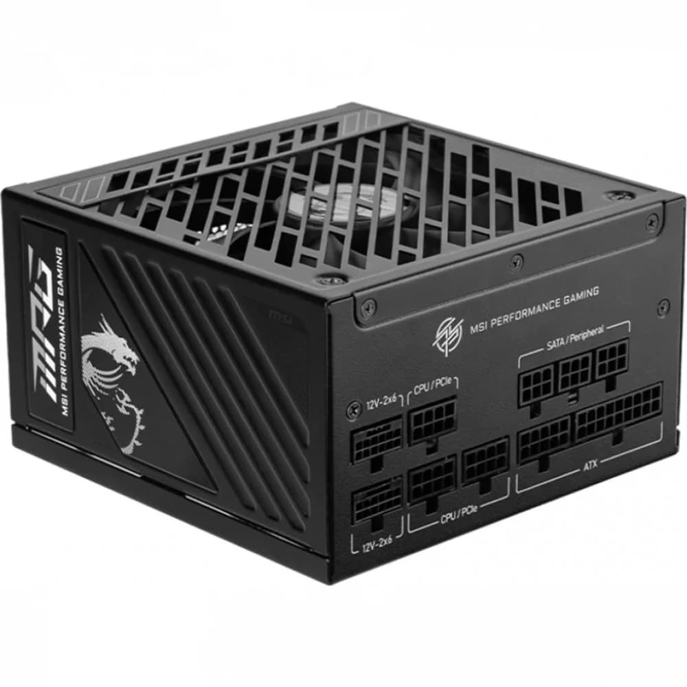 Блок питания MSI MPG A850GS PCIE5, 850W, Active PFC, 80+ GOLD, Full Modular, MPG A850GS PCIE5