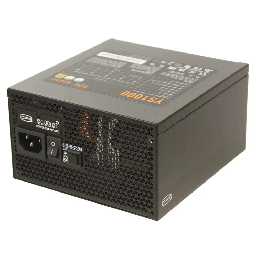 Блок питания ATX 1000W PCCooler YS1000, Gold, 20+4/24+4/20+4+8/24+8+8, 13.5сm, 3x6+2p PCI-E