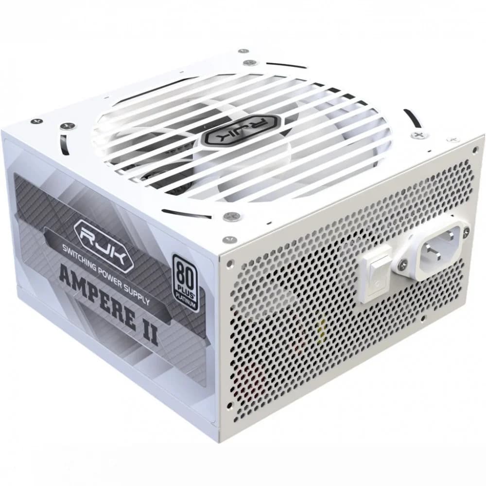 Блоки питания/ Power Supply Raijintek AMPERE II 1000, 1000W 80+ Platinum (ATX, 3.1, PCIe 5.1, Full-modular, 1x24(20+4)pin, 2x4+4-pin CPU, 3x6+2-pin PCIe, 1x12V(2x6), 10xSATA3, 5xMolex, Active, 120x1
