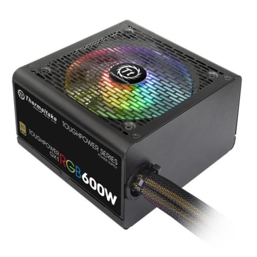 Toughpower GX1 RGB/600W/Non Modular/Fan Hub/Full Range/Analog/80 Plus Gold/EU/JP Main CAP/All Sleeved Cables