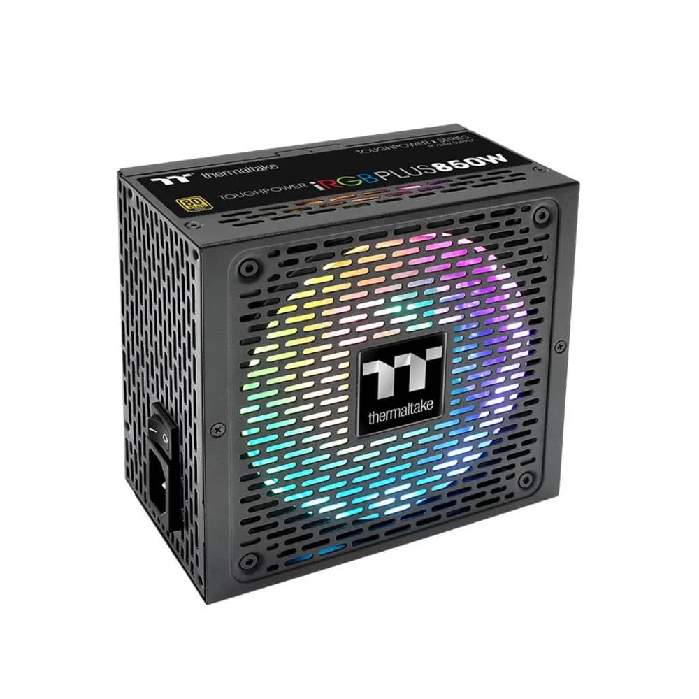 Блок питания Thermaltake ATX 850W Toughpower iRGB Plus 80+ platinum (24+4+4pin) APFC 140mm fan color LED 12xSATA Cab Manag RTL
